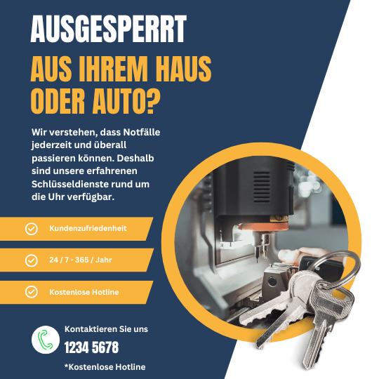 Schlüsselnotdienst - Ausgesperrt aus Haus oder Auto? 24/7 Service